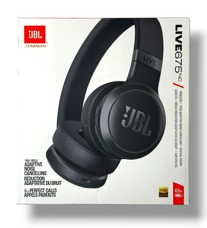 JBL Live 675NC Wireless Bluetooth Headphones Noise Canceling Black