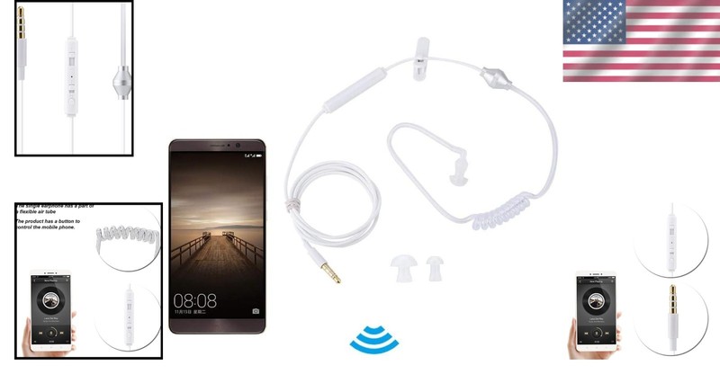 Compact 3.5mm Acoustic Hollow Air Tube Earbuds - Perfect for Sports & Exercise gallery