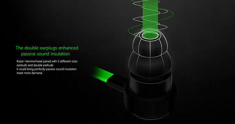 Razer Hammerhead Pro V2 Analog In-ear Gaming & Music Headphones Black/Green gallery