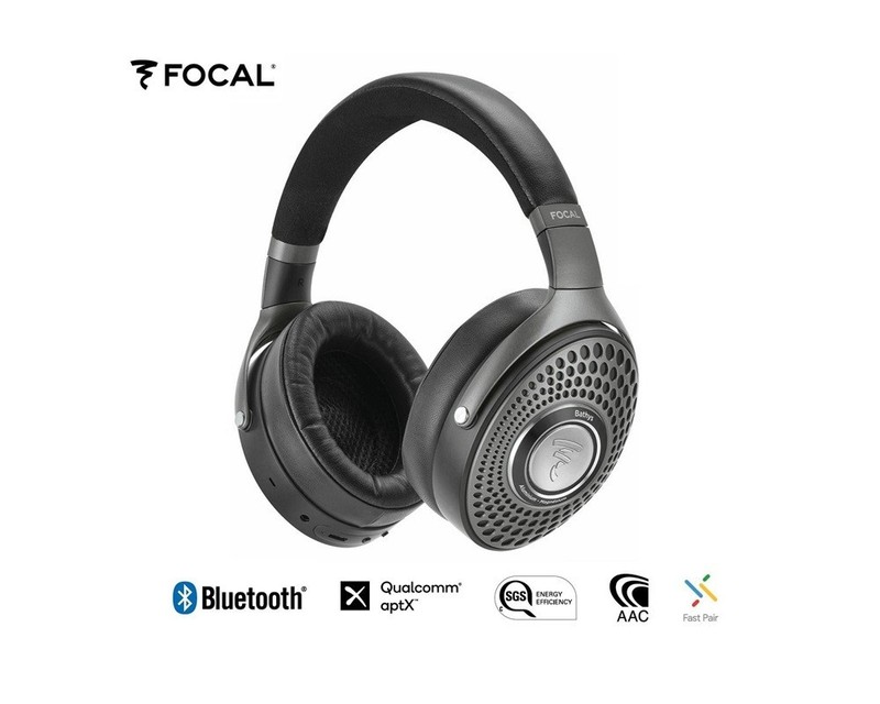 Focal BATHYS Closed-Back Hi-Fi Wireless Headphones with ANC (Black/Silver)