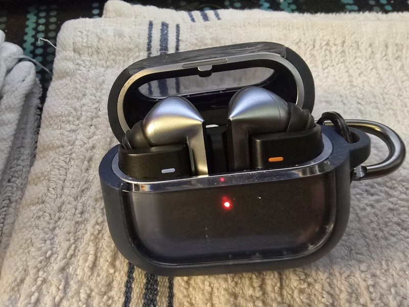 Galaxy Buds Pro 3 Case Metallic Silver Gray with Case