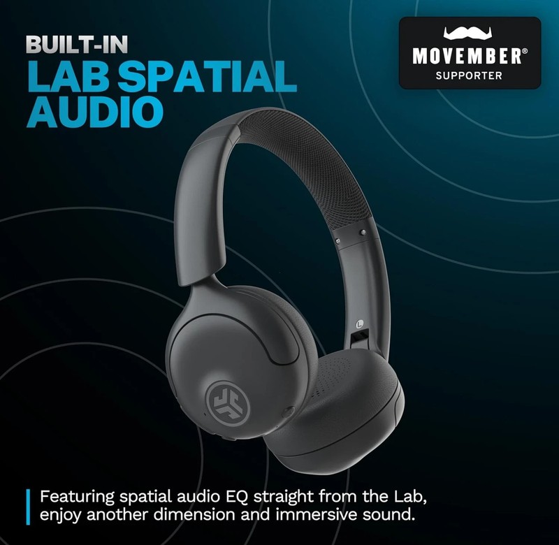 JLab Go Lux ANC Wireless Headphones Hybrid ANC Premium On-Ear Headset Graphite gallery