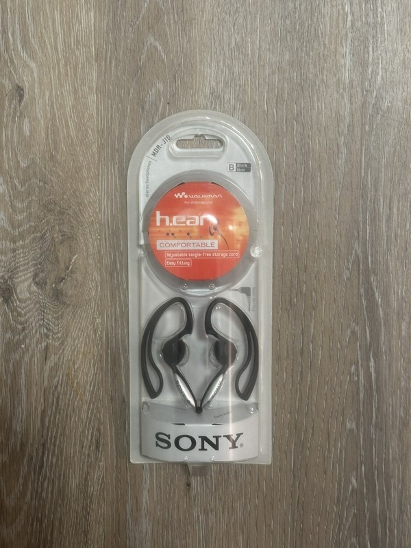 Vintage New 2001 Sony MDR-J10 Vertical In Ear Clip On Headphones
