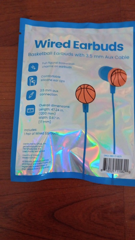 Chug INC - Wired Earbuds - Basketball Earbuds with 3.5 mm - Aux Cable - 47" inch gallery