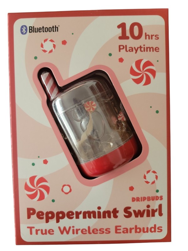 Peppermint Swir True Wireless Earbuds Built In Mic Carabiner 10 Hr Battery Life
