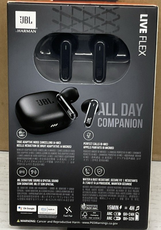 ⚡️JBL Live Flex Perfect Fit Ear Buds Black gallery