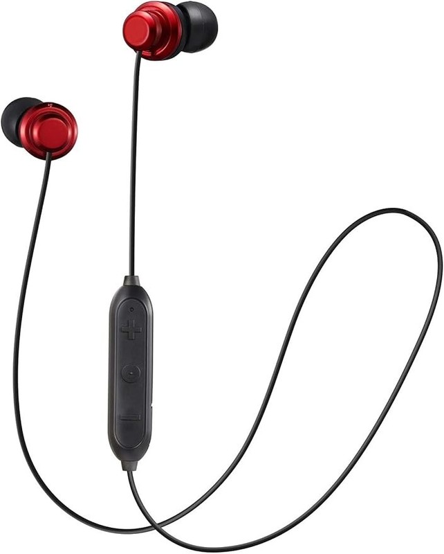 JVC Wireless Earbud Headphones, Sweat Proof, 5 Hours Long Battery Life Red