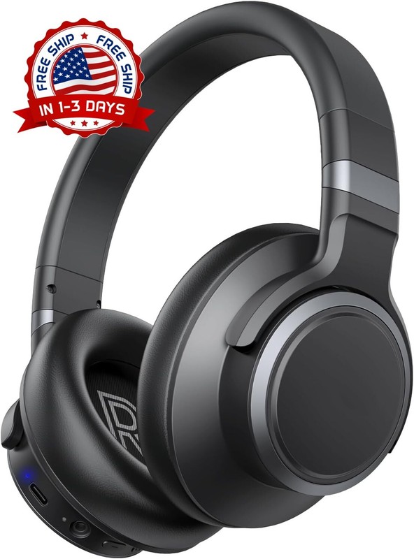 Auriculares Bluetooth over Ear Con 70 Horas Reproducción Micrófono Para Viajar