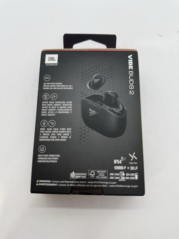 JBL Vibe Buds 2 True Wireless Bluetooth Noise Canceling Earbuds (Black) gallery
