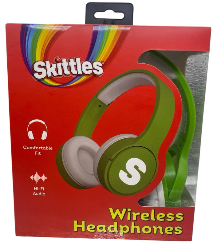 Green Skittles Wireless Headphones Bluetooth Hi-Fi Audio Candy Novelty Gift