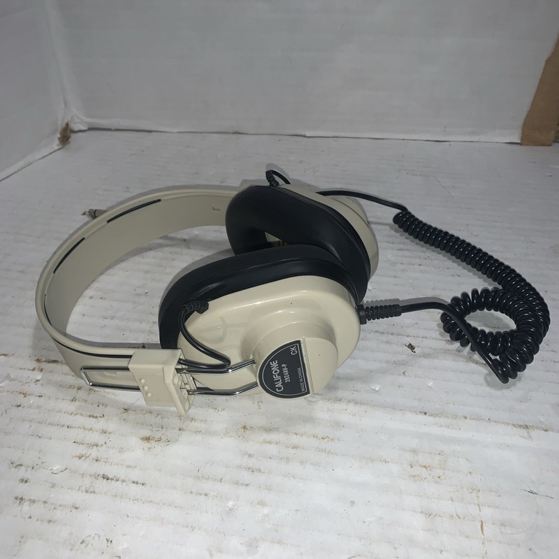 CALIFONE 2924AV-P MONO PORTABLE HEADPHONES VINTAGE On Ear Tested 1/4″ Jack