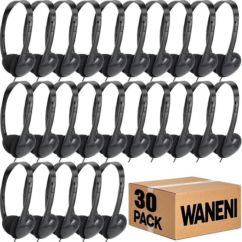 Headphones Bulk 30 Pack for School Classroom Students Children Boys Girls Tee...