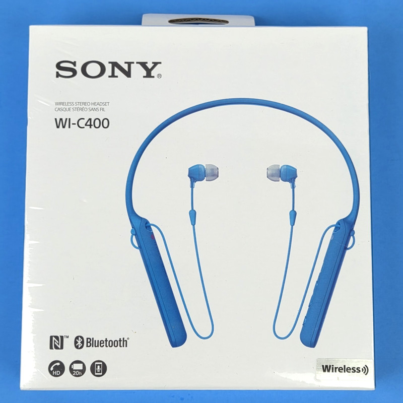 SONY WI-C400 Wireless Bluetooth Stereo In-Ear Headphones Blue – New Sealed