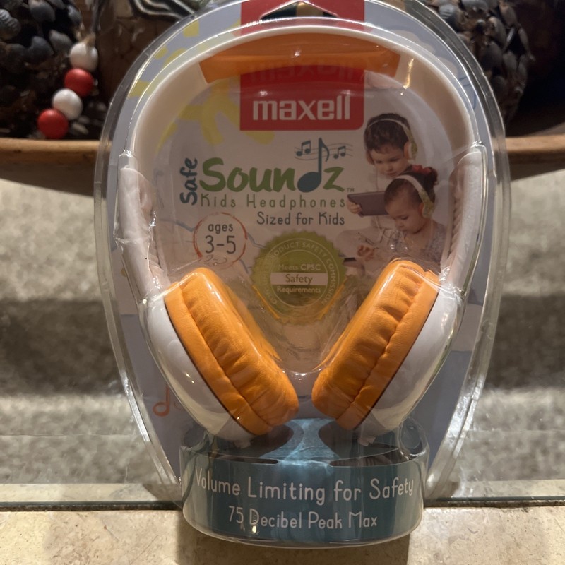 Kids Noise Cancellation Headphones Maxell Safe Soundz 3 To 5 Year Orange Multi