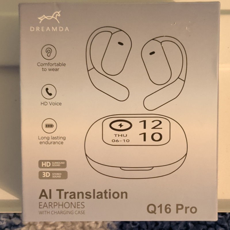 Dreamda Q16 Pro Bluetooth Ear-hook Earbuds HD Voice Surround Sound Black Gray