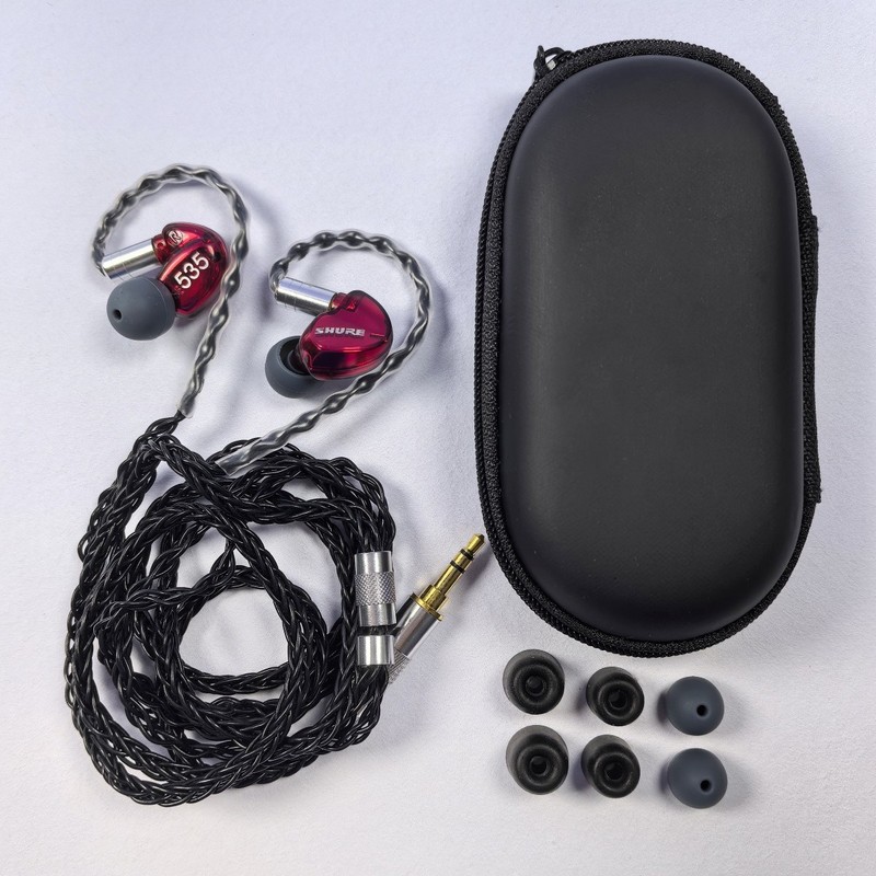 Shure SE535 Wired In-Ear Earphones Sound Isolating 3.5mm Cable Headphones Red gallery