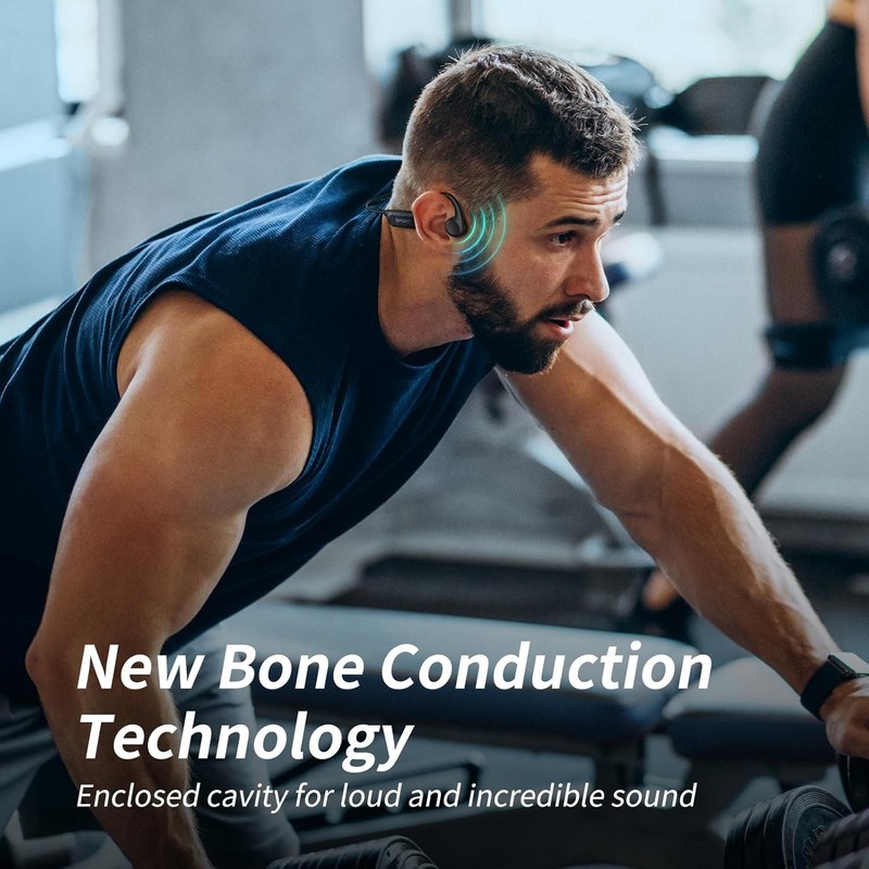 Bone Conduction Headphones Bluetooth 6.0 Open Ear Headphones with Mic, Loud ... gallery