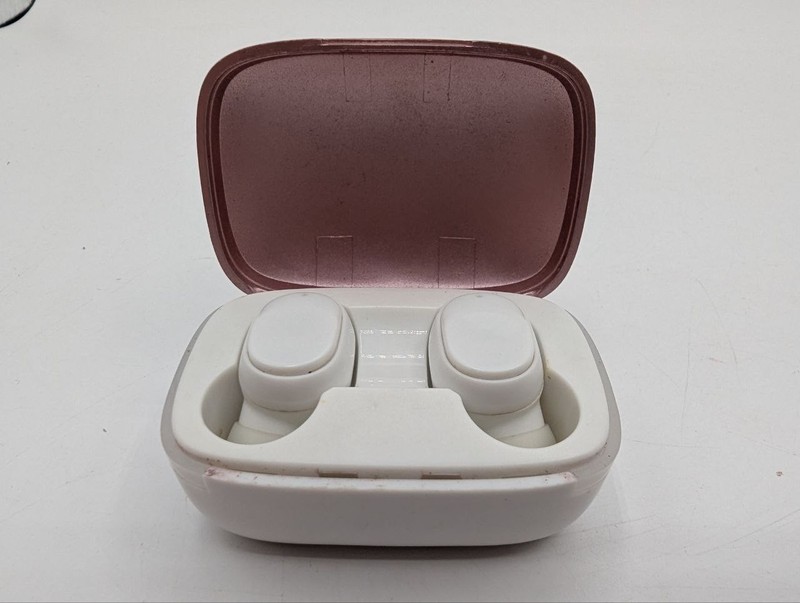 ART+SOUND ARTWS50 Wireless Bluetooth Earbuds White Pink Charging Case PH9