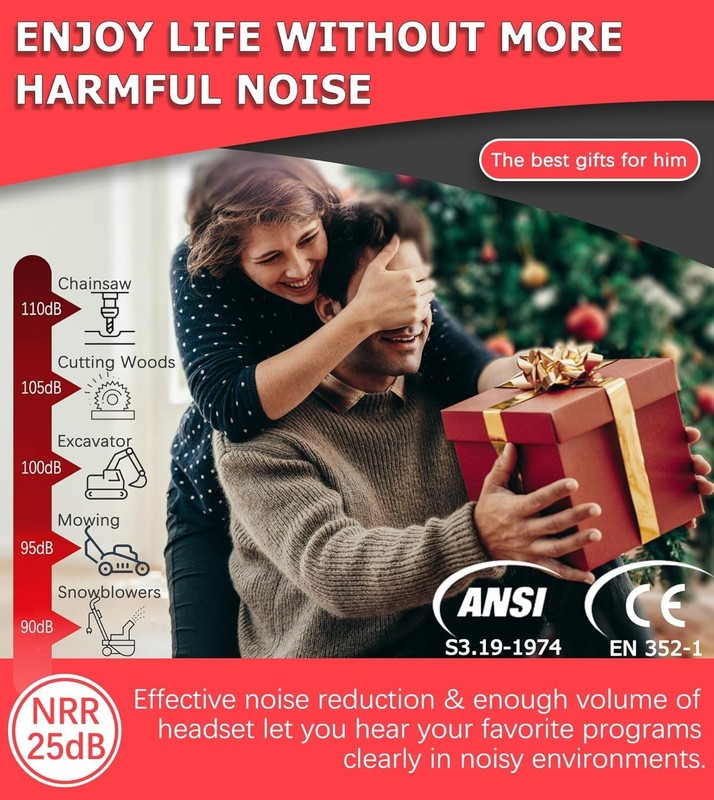 Prohear 037 Bluetooth 6.0 Ear Muffs - 30dB SNR for Ultimate Noise Protection gallery