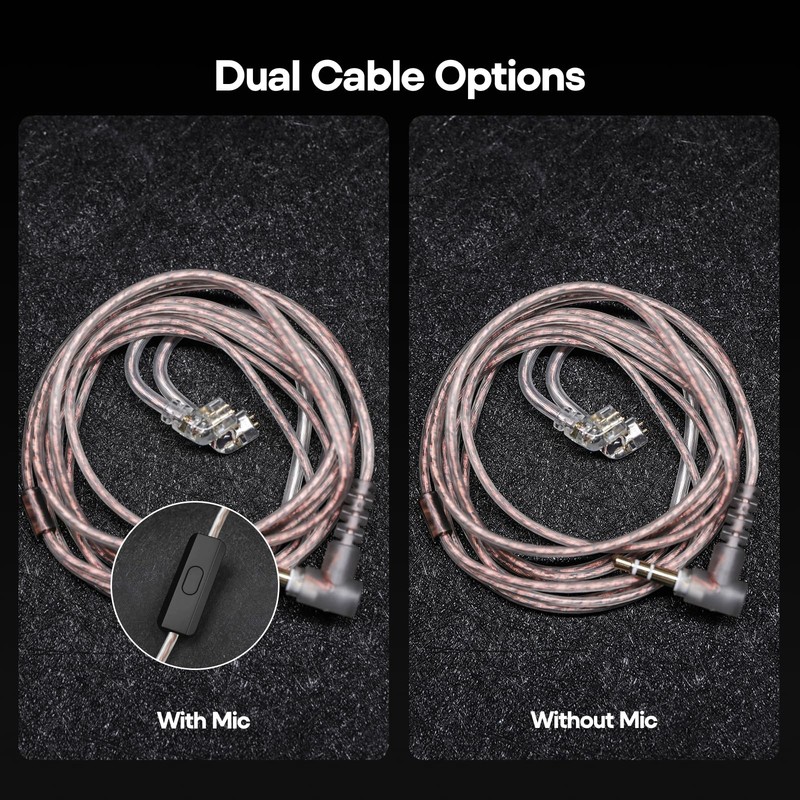 Linsoul KZ ZSN Pro Dual Driver 1BA+1DD Hybrid Metal Earphones Normal, Black gallery