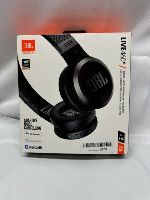 JBL Live 460NC Wireless On-Ear Noise-Cancelling Headphones – Black*New