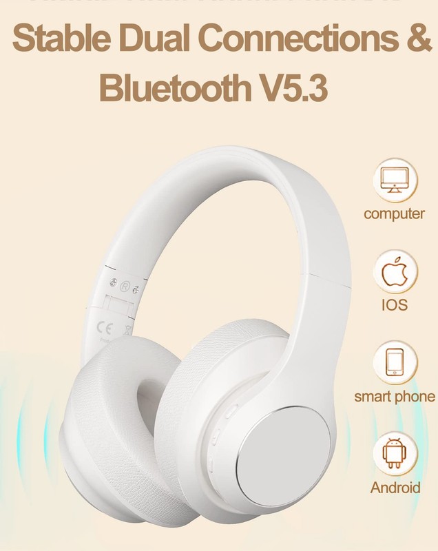 Headphones Wireless Bluetooth Over Ear, 40 Hours Playtime Wireless Headphones... gallery
