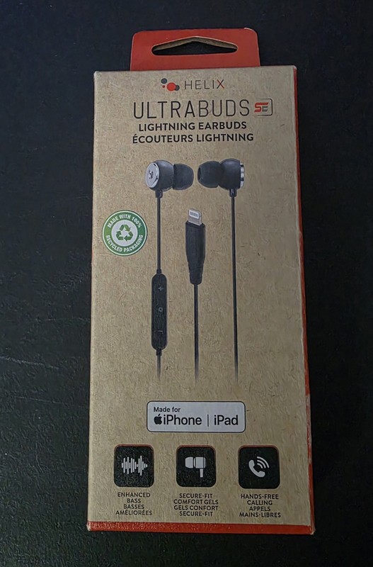 Helix Ultrabuds High Fidelity Ear Buds Lightning Connect