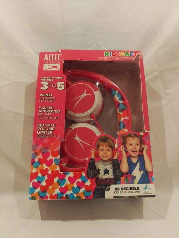Kid Safe Pink Wired Headphones for Girls Ages 3-5 Volume Limiter BRAND NEW