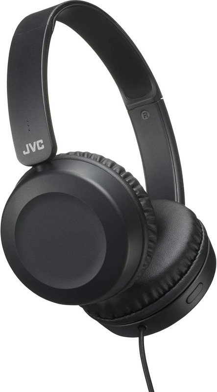JVC Lightweight On Ear Headphones with Powerful Sound, Medium, Black