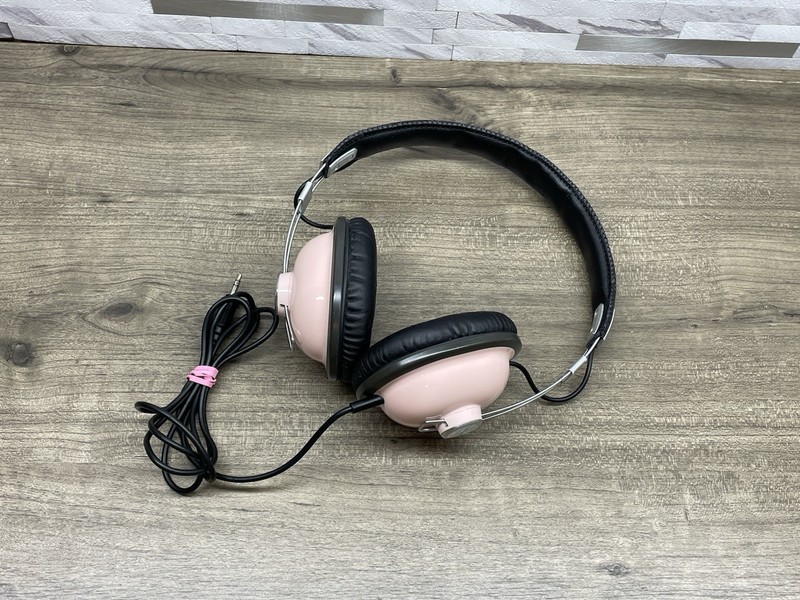 Panasonic RP-HTX7 Hermetically Sealed Headphones PINK Wired Tested Working -READ
