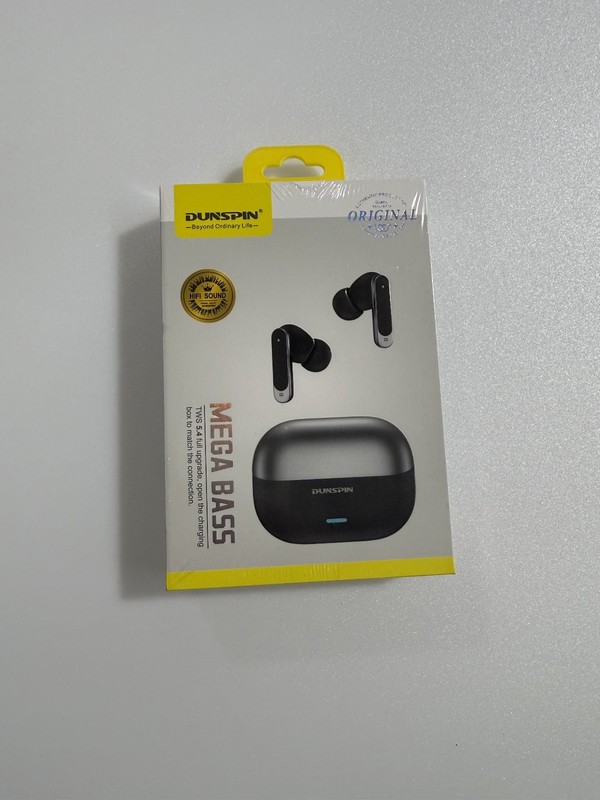 Dunspin Mega Bass Wireless Earbuds – Black – NEW SEALED