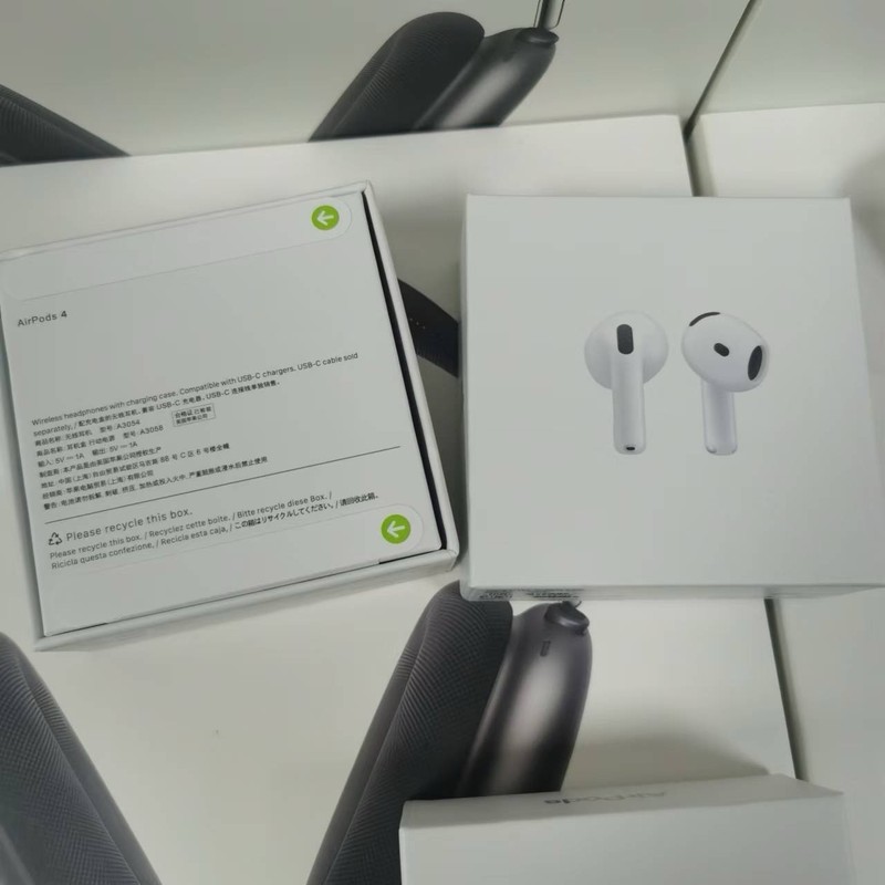 AirPods 4 Wireless Bluetooth White Earbuds with Active Noise cancellation