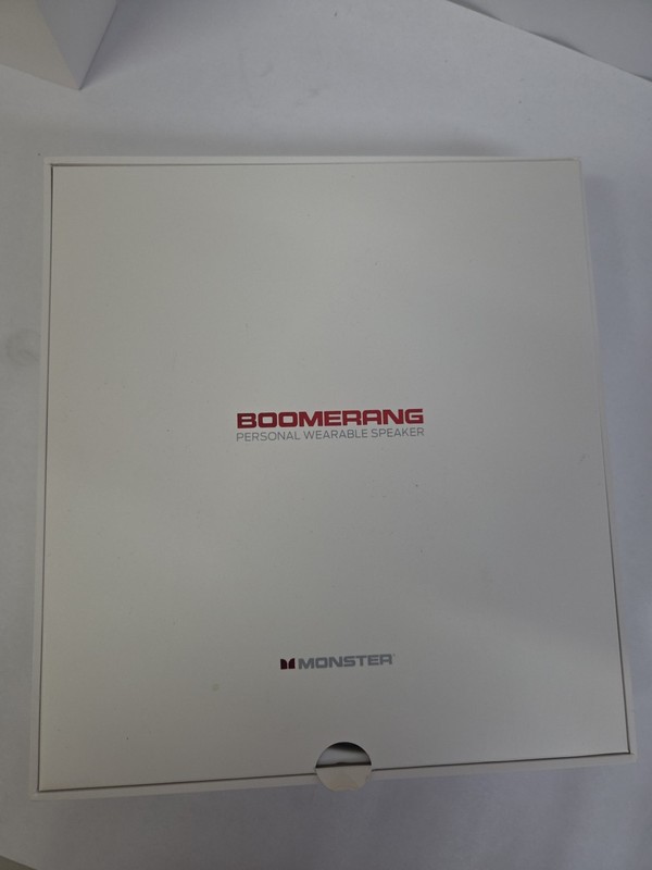 Monster Boomerang Neckband Bluetooth Speaker, Black w/ Box Charger- Excellent gallery
