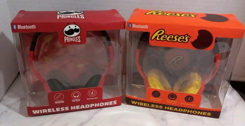 Reeses & Pringles Wireless Headphones Bluetooth Lot Of 2 New In Box