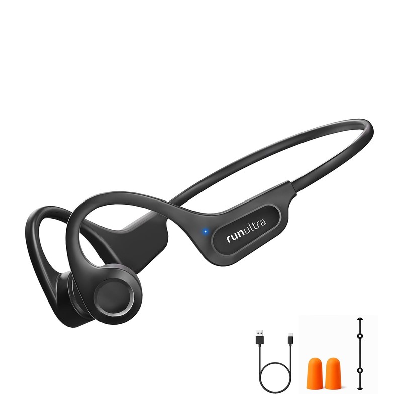 Bone Conduction Headphones, Open Ear, Bluetooth 6.0, IPX6 Sweatproof, Lightwe…