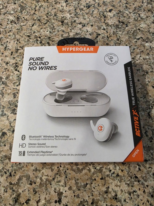 HyperGear Pure Sound No Wires Active Bluetooth Earbuds w/ Charging Case White