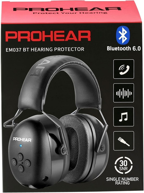 Prohear 037 Bluetooth 6.0 Ear Muffs - 30dB SNR for Ultimate Noise Protection gallery