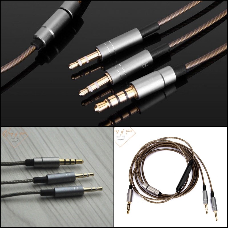 Audio Cable With Mic For 1MORE Triple Driver Over-Ear Headphones H1707