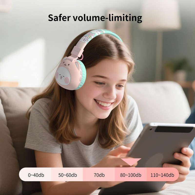 Icarer Kids Bluetooth Headphones with 85dB Volume Limiter, Bluetooth 5.4 & 20... gallery