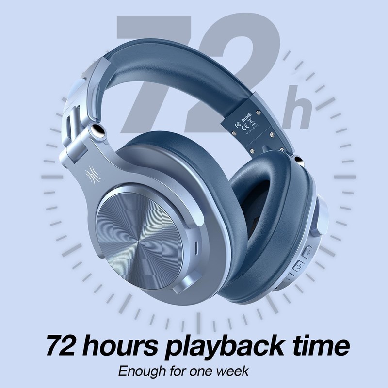 OneOdio A70 Wireless Bluetooth Headphones, 72H Playtime, Hi~Res, Sky Blue gallery