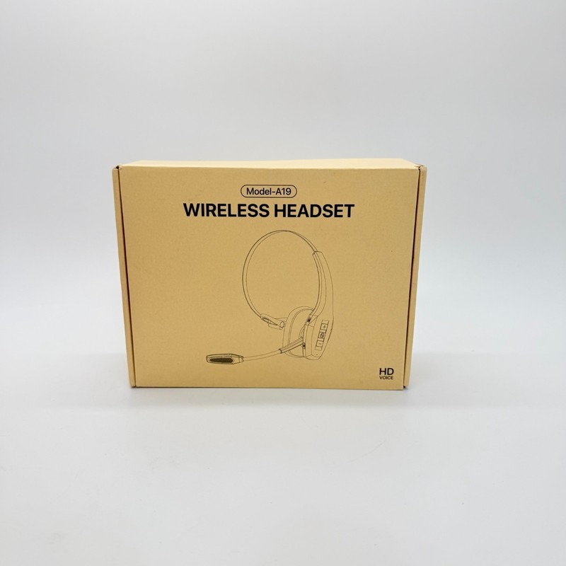 A19 Wireless Headset, Noise Cancelling – Bluetooth, HD Sound/Voice Black