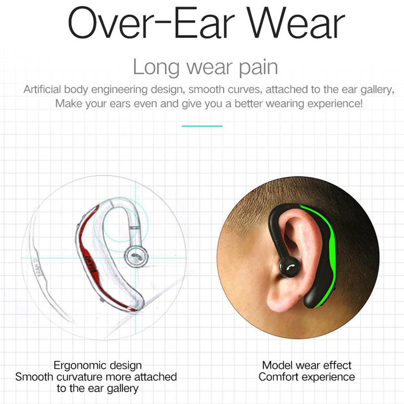 Bluetooth Headset Wireless Headphone Running Earbud for Android iOS Smart Phones gallery