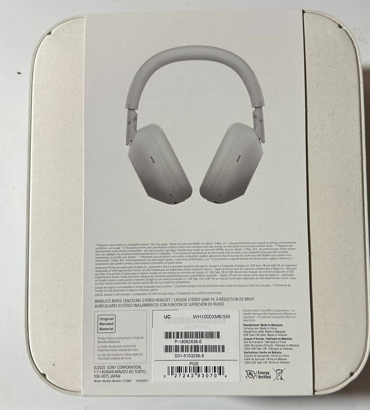 Sony WH-1000XM6/S Wireless Noise-Canceling Headphones- New Factory Sealed gallery