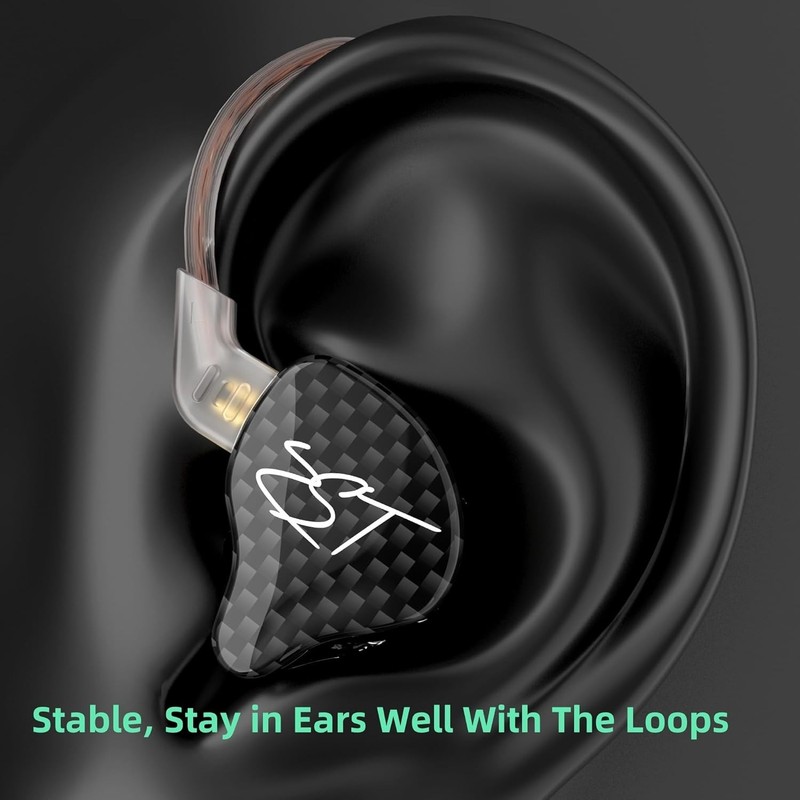 ZST Hybrid Armature+Dynamic HiFi Wired Earbuds - Black gallery