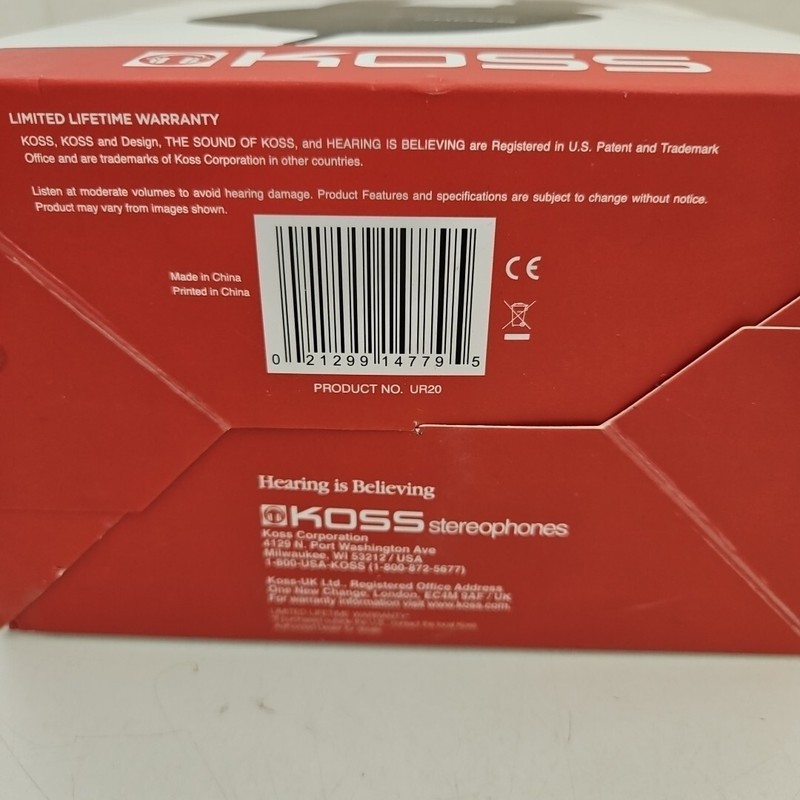 Koss UR20 Over-Ear Full Size Headphone Black KSSUR20 gallery