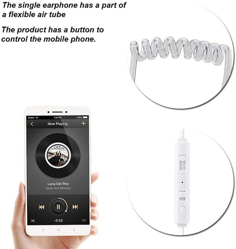 Compact 3.5mm Acoustic Hollow Air Tube Earbuds - Perfect for Sports & Exercise gallery