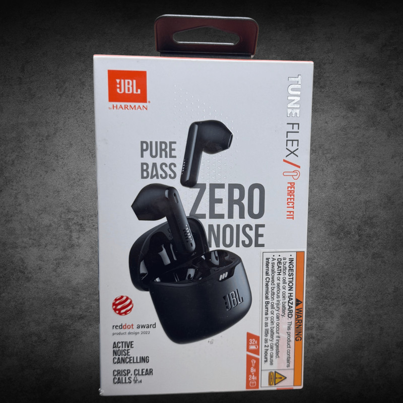 JBL Tune Flex Wireless Noise Cancelling Earbuds – Black