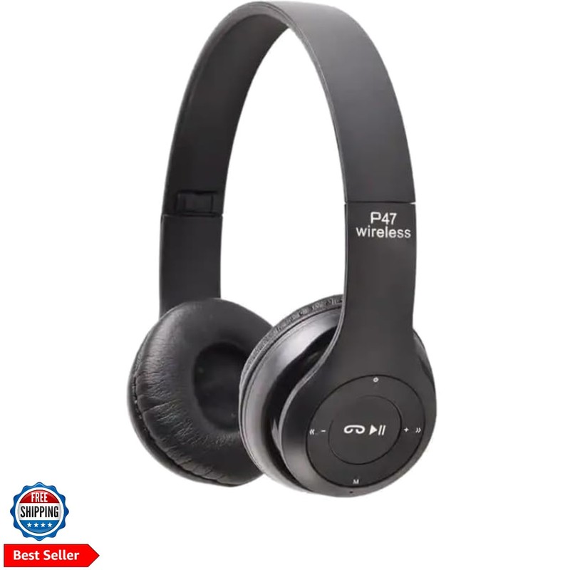 On-Ear Headphones with Microphone – Foldable Super Stereo Bass, Hybrid Active…