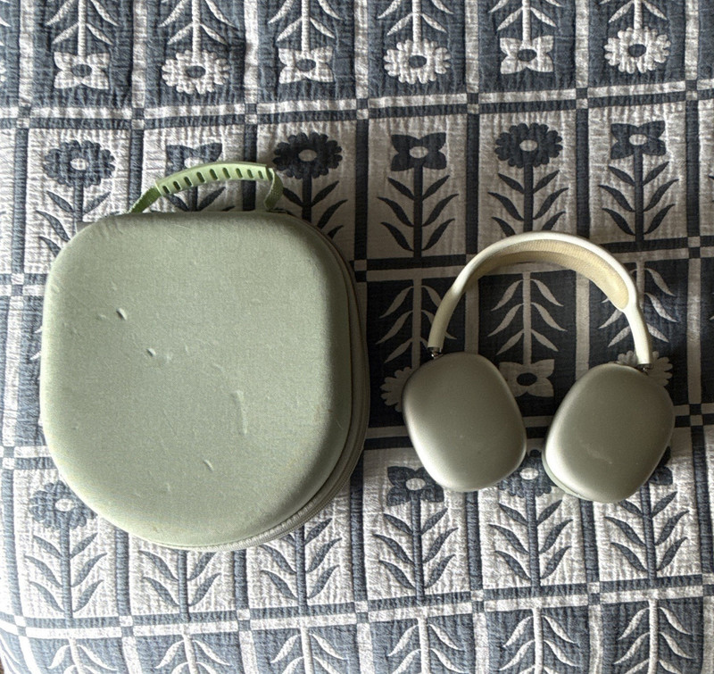 Apple AirPods Max A2096 Over-Ear Bluetooth Headphones ANC Green w/ Smart Case