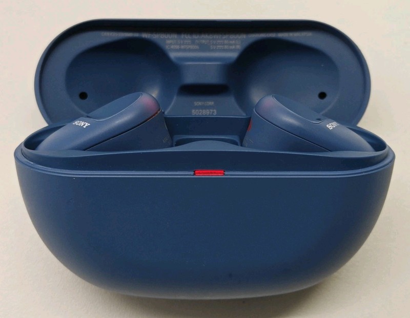 Sony WF-SP800N Noise Cancelling Wireless Bluetooth Earbuds Blue Tested IPX5 Case gallery
